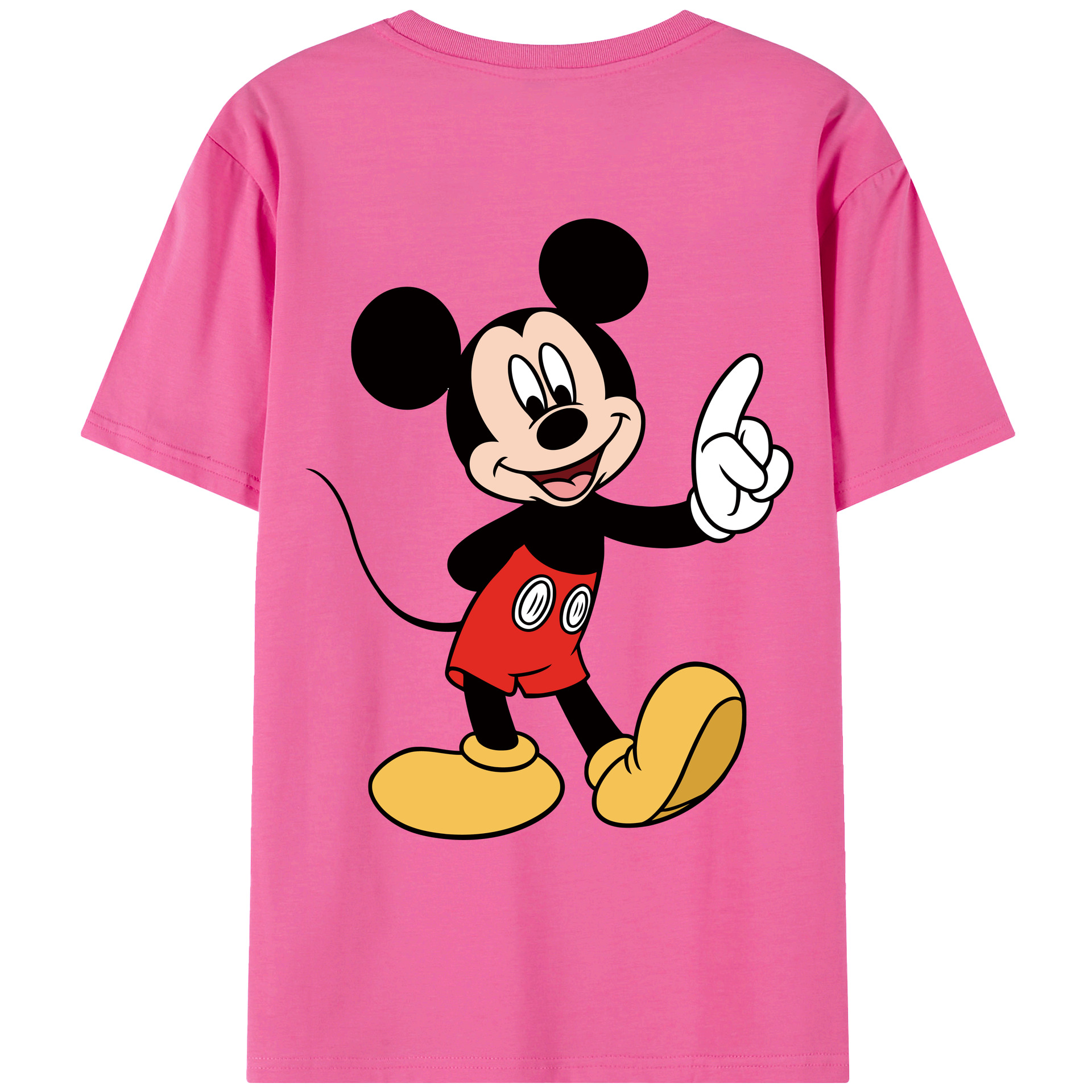 ミッキーマウス Mickey Mouse レディース半袖Tシャツ(バックプリント)